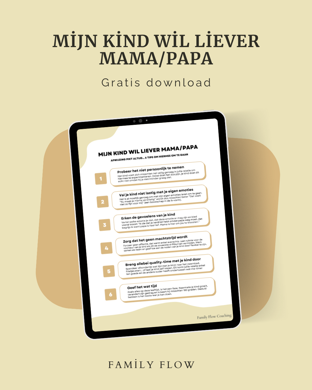 Gratis Chart Mijn kind wil liever mama/papa